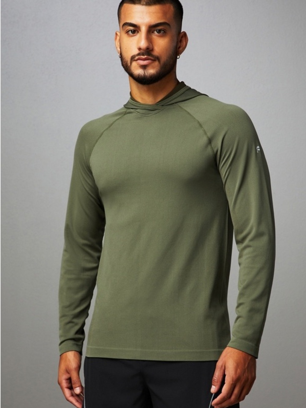 Fabletics Olive Green Performance Hoodie Top